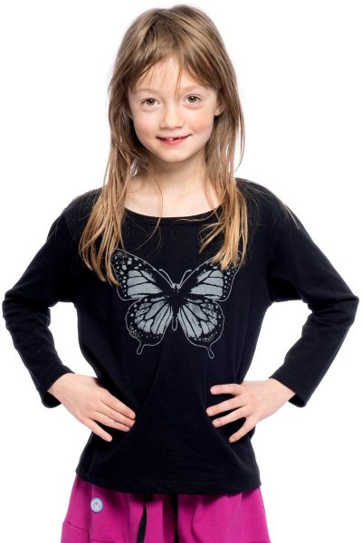 Butterfly Kids Long Sleeve Eco Black