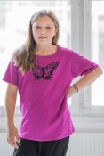 Butterfly Kids T-shirt Eco Magenta