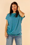 Mira Shirt Stripe Navy Green
